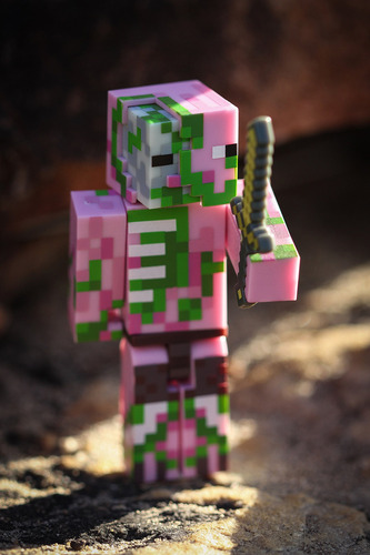 Figura Zombie Pigman Minecraft Jazwares 6,99 Cm Articulada