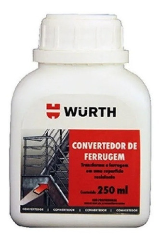 Removedor Ferrugem Chassi Convertedor Oxidação Wurth 250mlr