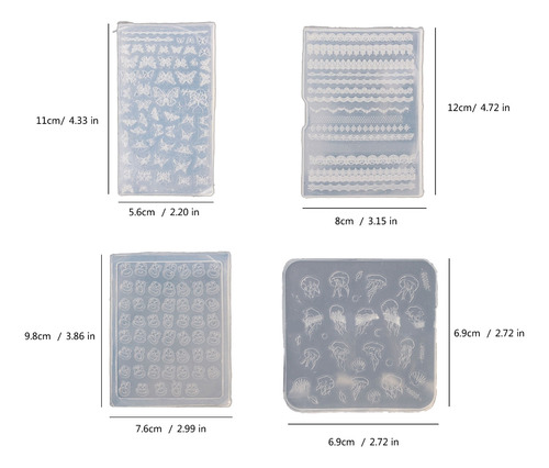 Molde De Silicona Resistente Para Decoración De Uñas En 3d (