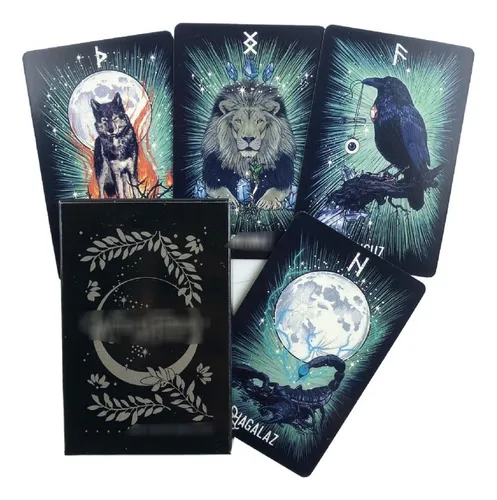 Runas For Baraja De Tarot Independiente De 24 Cartas Con Or