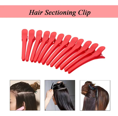 12pcs Clips De Seccionado Plástico Pinzas De Cabello Pinzas
