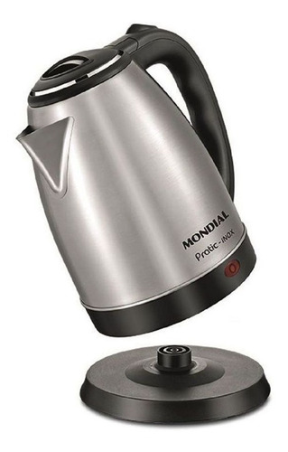Imagem 4 de 4 de Chaleira elétrica Mondial CE-06 Pratic Inox inox y preta 127V 2L
