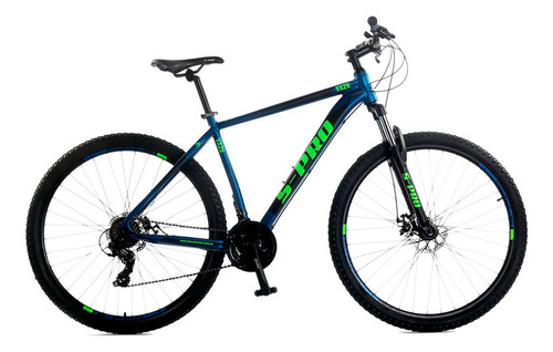 Mountain bike S-Pro VX R29 21v frenos de disco mecánico cambios Shimano TX35 color verde