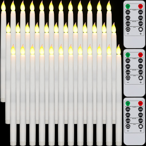 36 Velas Cnicas Sin Llama Con Temporizador Remoto De 11 PuLG