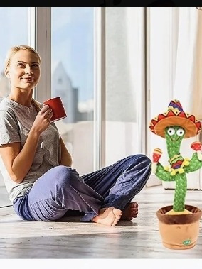 Cactus Bailarín Juguete Recargable Español 100 Canciones