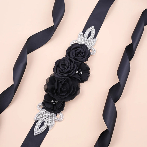 Cinturón De Novia Con Strass Weztez, Corbata De Gamuza Hecha