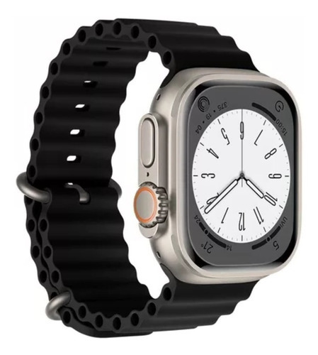 Pulseira Oceano Para Apple Watch Ultra 40 41 42 44 45 49mm Cor Preto Largura 38 Mm