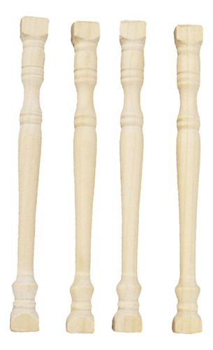 5 X 4 Balaustradas De Poste De Madera Para Casa De Muñecas