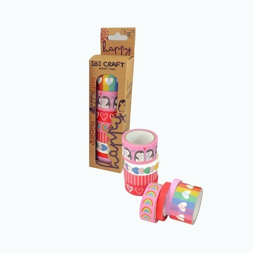 Washi Tape Ibi Craft,7/15/25mmx5mts,packx8un.standar