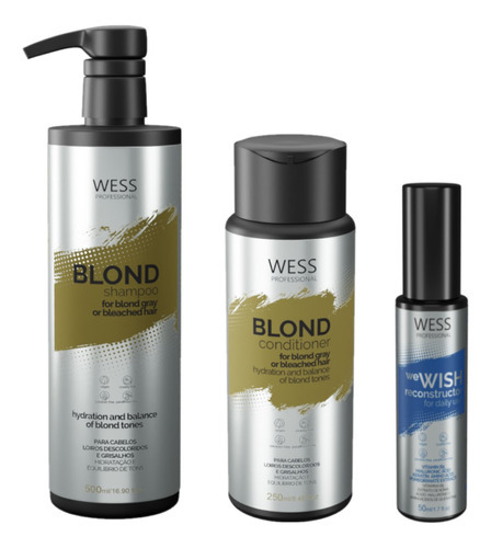 Kit Wess Blond Sh 500ml + Cond 250ml + We Wish 50ml