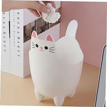 Mini Tacho De Basura En Forma De Gato Cesta Para Escritorio