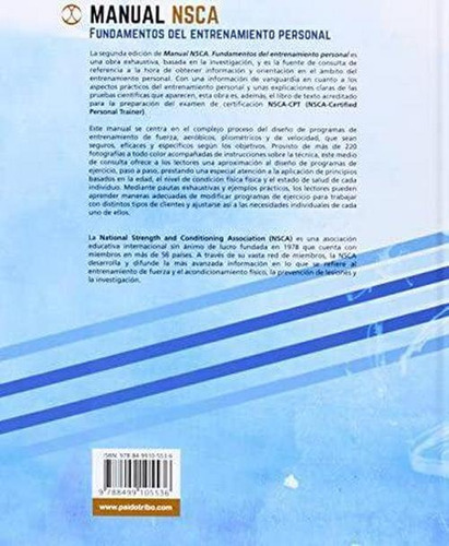 Manual Nsca Fundamentos Del Entrenamiento Personal, De Jared Coburn. Editorial Paidotribo, Tapa Dura En Español, 2017