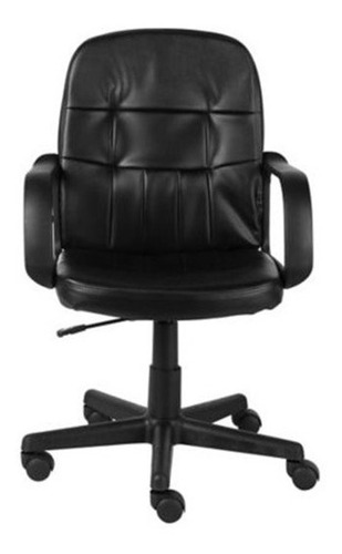Silla Escritorio Neumática Ecocuero Negro Nueva Envió Gratis