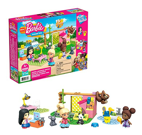 Juego De Construcción Mega Barbie Animal Grooming Station 97