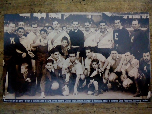 Recorte River Plate En La Primera Rueda 1945
