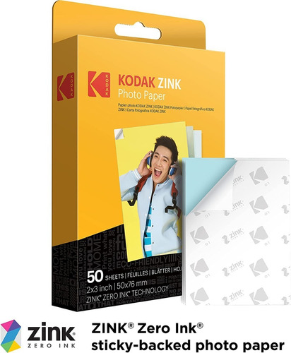 Imagen 2 de 8 de Papel Fotografico Kodak Zink 2x3 / 50 Unidades