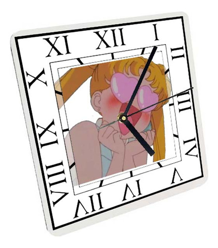Reloj Madera Brillante Pared Y Mesa Diseño Sailor Moon  A25