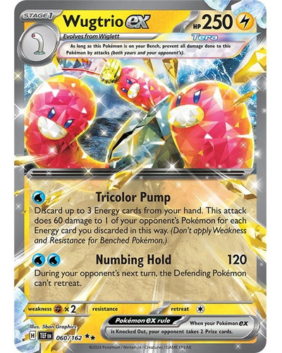 Wugtrio Ex Teracristal  Ultra Rare Pokemon Tcg