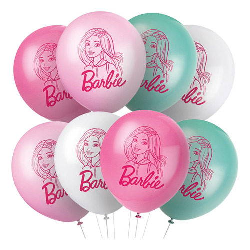 Globo Latex Barbie Color Surtido 8 12  Perfecto Para Fiesta