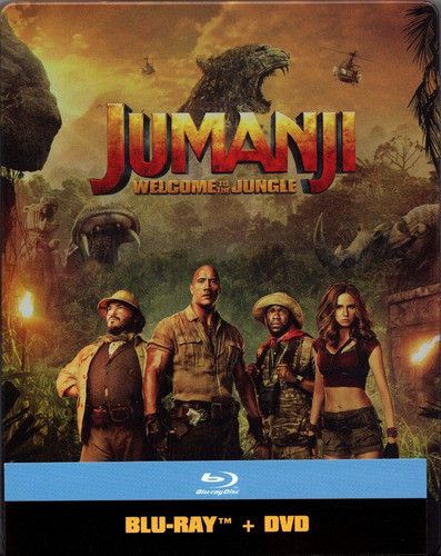 Jumanji En La Selva Jungle Steelbook Pelicula Blu-ray + Dvd