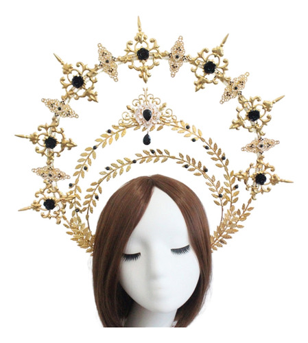 Diadema Con Forma De Corona Con Forma De Halo Y Cadena Con C