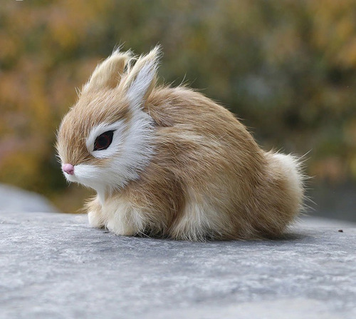 Imagen 3 de 3 de Conejo De Peluche Miniatura Simulacion Conejito