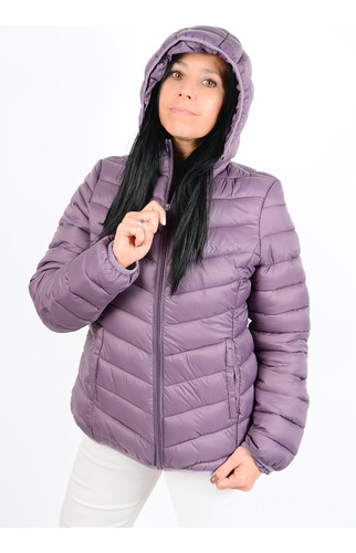 Campera Atomik Mujer Inflable Puffer Abrigada Con Capucha.