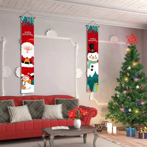 Banner De Navidad Papá Noel Decoración De Navidad