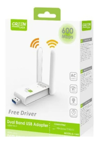 Adaptador Doble Banda Usb Wifi 600mbps