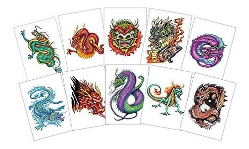 Tatuajes Temporales De Dragones, 10 Diseños Espectaculares