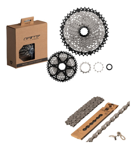 Pacha Gw 9v Cassette + Cadenilla Gw  Bicicleta Mtb