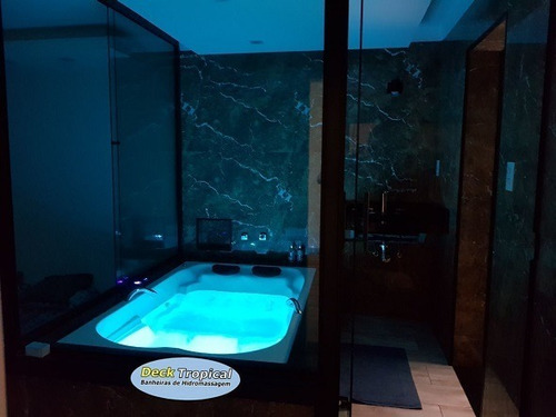 Banheira Dupla De Fundo Anatômico 1.80x1.20 Com Hidromassagem Cromoterapia E Aquecedor Moto Bomba Envio Para Todo Brasil