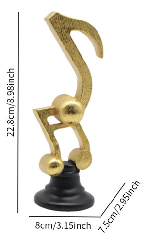 Escultura De Nota Musical, Centro De Mesa De Resina, M