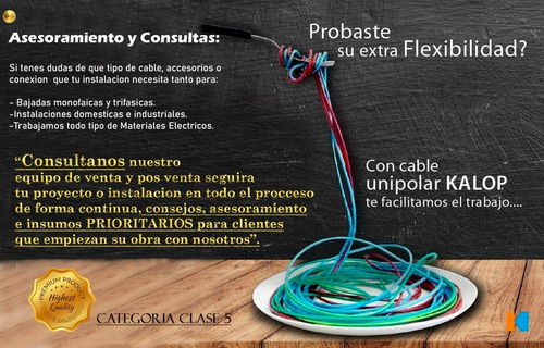 Imagen 7 de 10 de Cable Unipolar Kalop Normalizado Iram 2.5 Mm X100 Mts