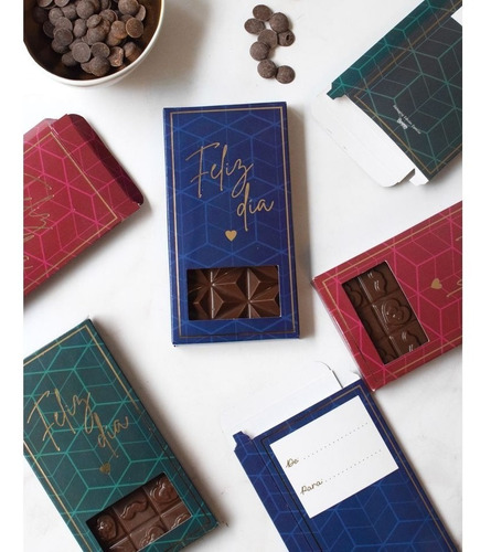 Imagen 5 de 7 de Cajitas Packaging Tabletas Choco Feliz Día X 6 Parpen