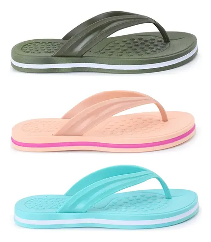 Kit 3 Pares Chinelo Feminino Fitscarpa Leve Macio Anatômico - R$ 69,9
