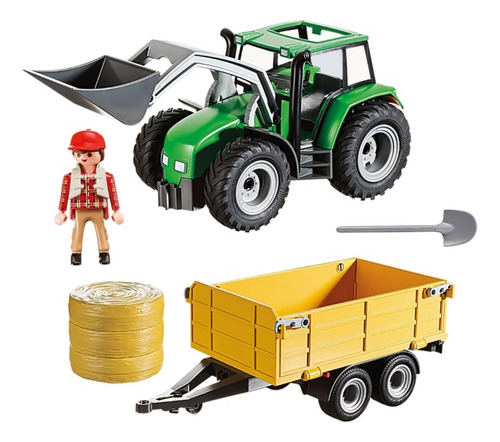 Playmobil Tractor Remolque Vehículo Carga Granja +47pcs 9317 Tractor Vehículo Granja