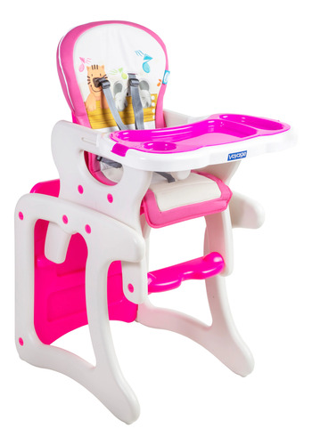 Silla De Comer 3 En 1 Escritorio Voyage Pink