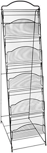 Safco Onyx Productos Piso Rack Literatura Organizador, 5 Bol