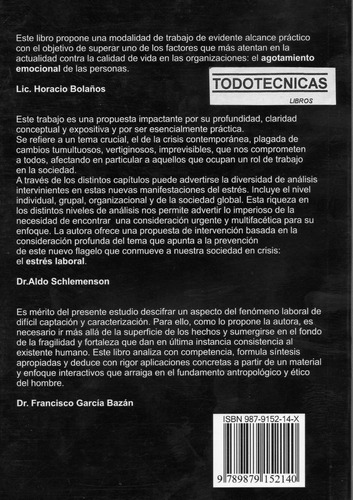 Imagen 2 de 5 de Burn-out Y Estrés Laboral Sufrimiento Trabajo Perez Jauregui