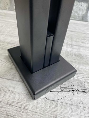 Columna Acero Inoxidable Mini 30cm Pintada Negro Negro