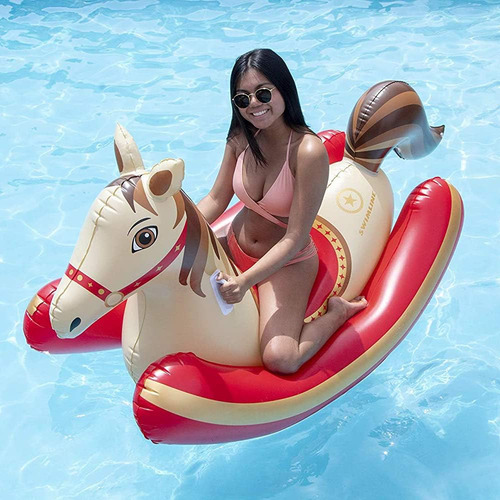 Hobby Horse - Balancín Inflable Piscina, Multicolor, 8...
