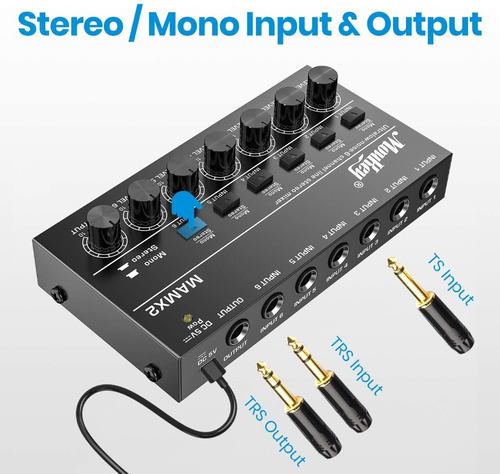Imagen 3 de 7 de Interfaz De 6 Canales Moukey Grabación Studio Stereo