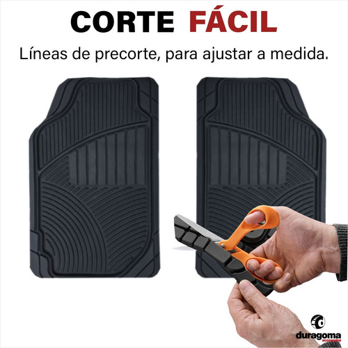Cubre Alfombras Auto 2 Piezas Delanteras Goma Pvc Universal