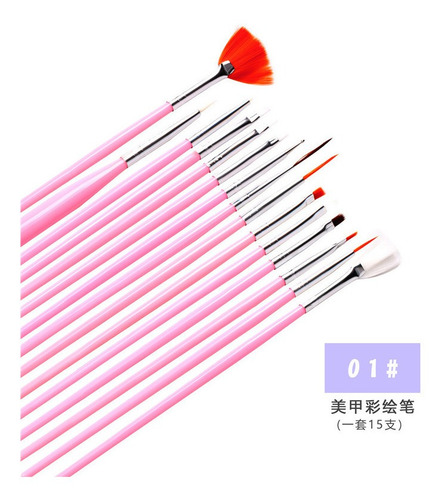 Set De Manicure Uñas Kit Pincel Juego Herramientas Lima