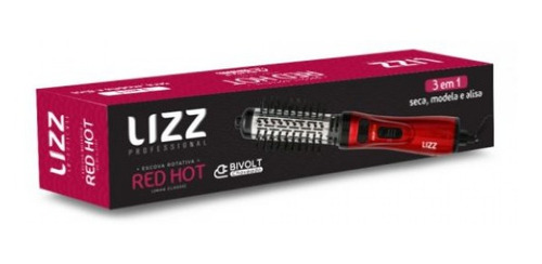 Imagem 3 de 3 de Escova Modeladora Rotativa Lizz Ty3000 Red Hot Ty3000 Bivolt