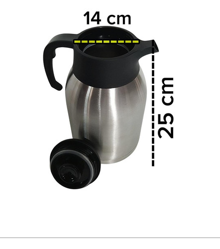 Jarra De Acero Inox Con Capacidad De 2 L Gris