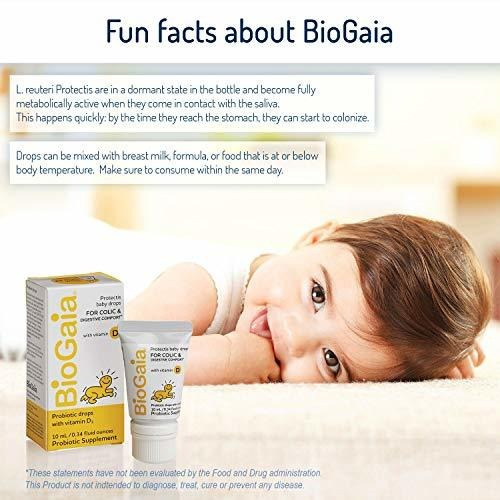 Imagen 8 de 9 de Biogaia Probiotics Drops With Vitamin D Para Bebés, Bebés,