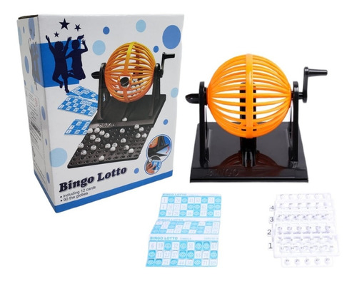 Juego De Mesa Loteria Bingo Familiar 12 Cartones 