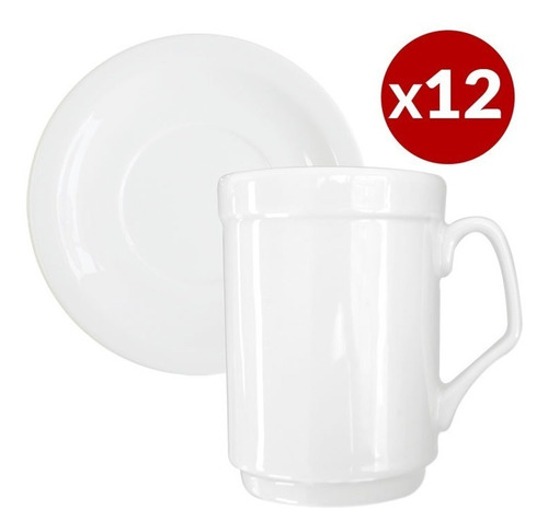 Kit Jarrito Café Doble Con Plato Germer  X 12